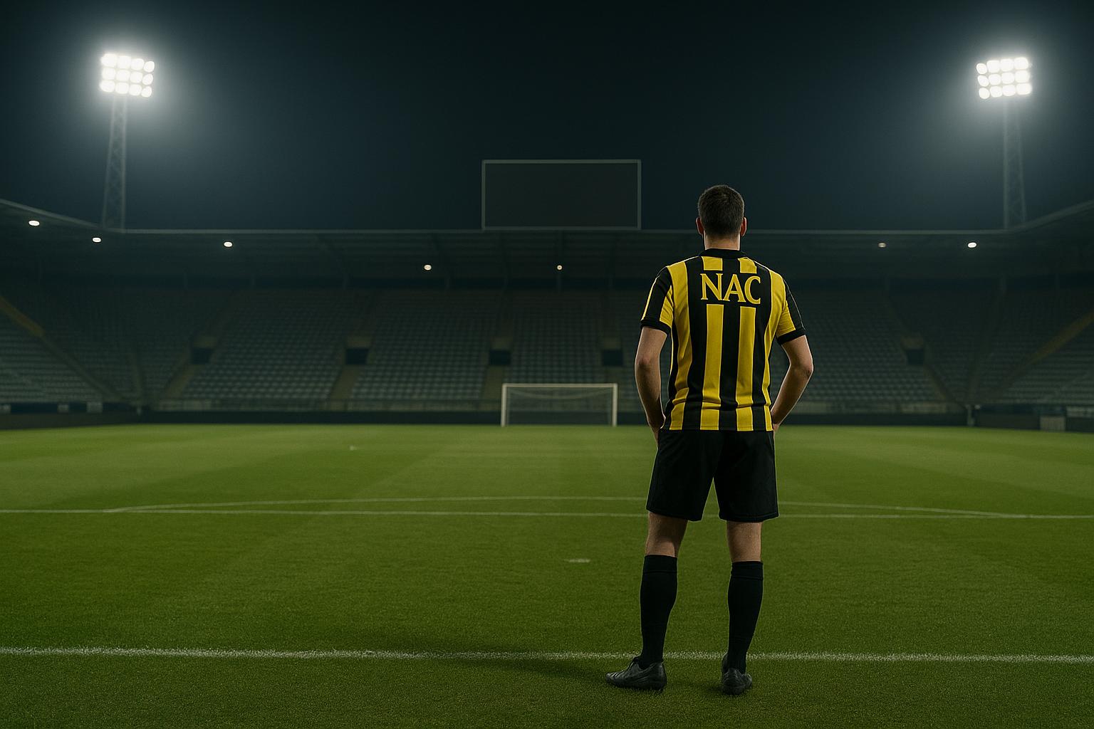Sfeervol beeld van een Nederlands stadion in aanloop naar een beladen rechtszaak rond speelgerechtigheid