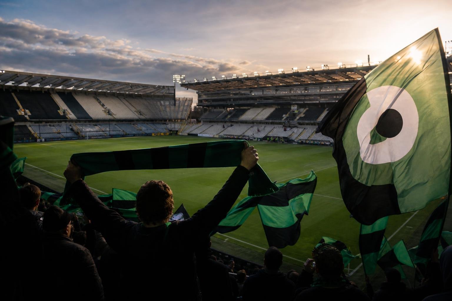 Groen-zwarte sfeer rond Cercle Brugge en het Jan Breydelstadion