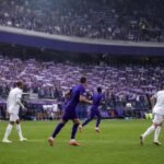 Sfeerbeeld in een stadion rond de bekerfinale tussen RSC Anderlecht en Union Saint-Gilloise