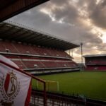 Sfeerbeeld van het Stade Maurice Dufrasne in Sclessin, thuisbasis van Standard Luik