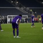 Teleurgestelde spelers van RSC Anderlecht na de verloren bekerfinale tegen Union.
