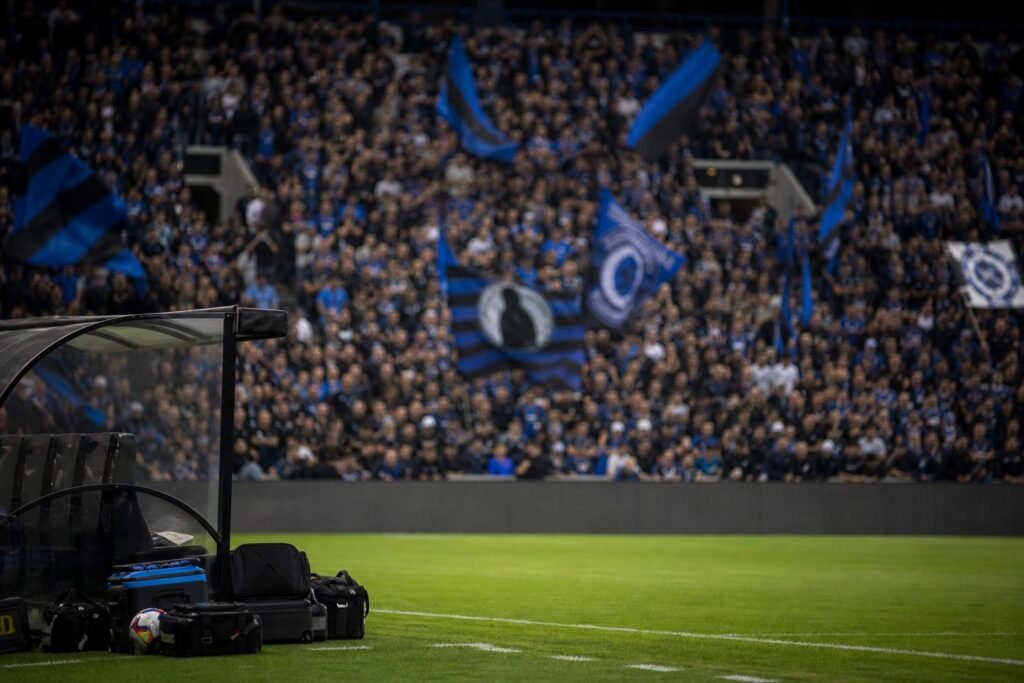 Sfeerbeeld van Club Brugge in het Jan Breydelstadion tijdens een wedstrijd