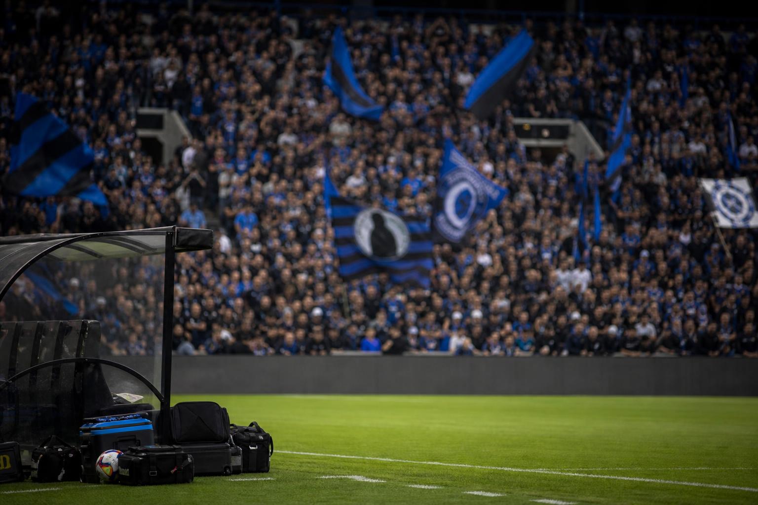 Sfeerbeeld van Club Brugge in het Jan Breydelstadion tijdens een wedstrijd