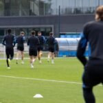 Beeld in trainingscontext rond Club Brugge tijdens de transferonzekerheid over Aleksandar Stankovic