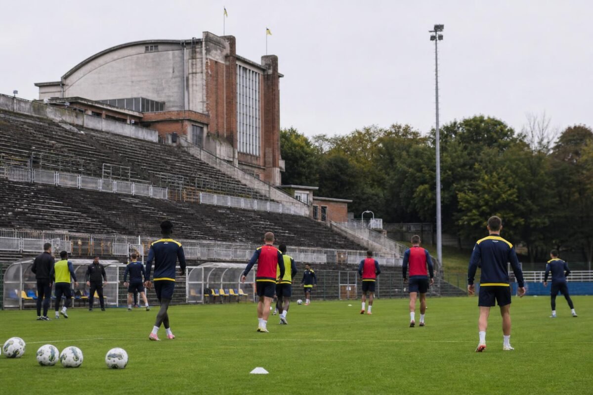 Sfeerbeeld van een training van Union SG in het Dudenpark