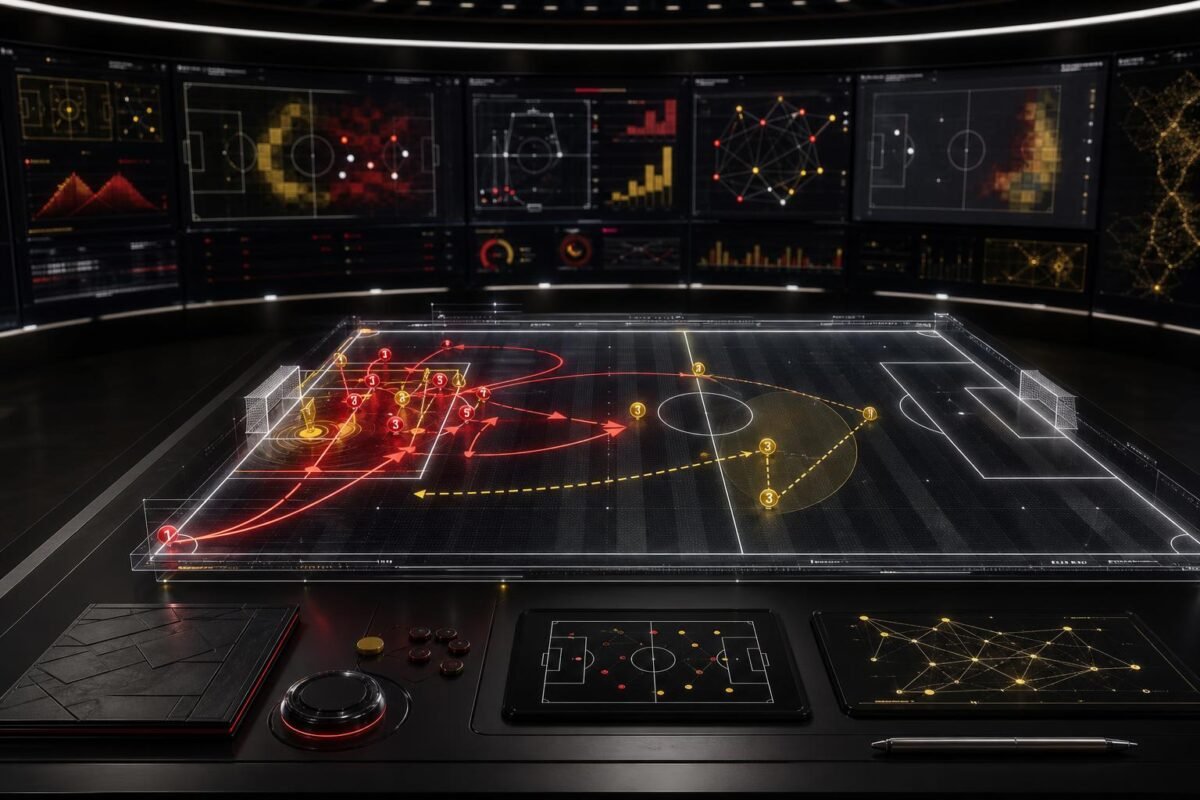 Holografische tactiektafel met een uitgewerkte cornerstructuur en tweede-fasebezetting