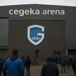 Sfeerbeeld rond de Cegeka Arena bij KRC Genk