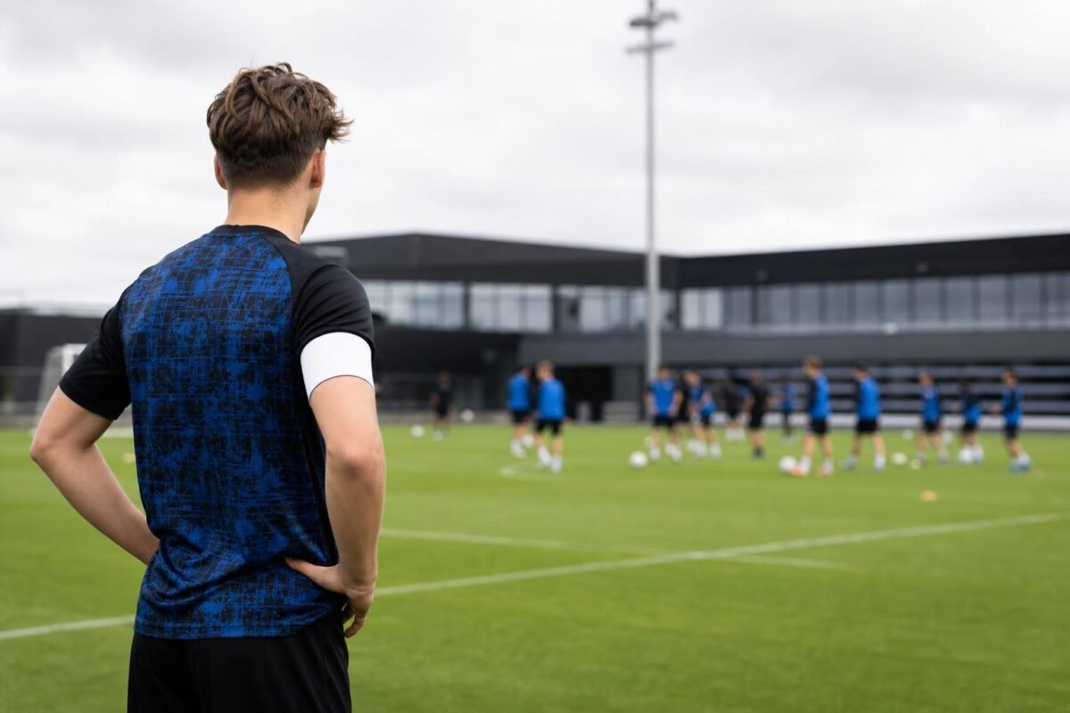 Sfeerbeeld van een training bij Club NXT, met spelers zonder herkenbare gezichten