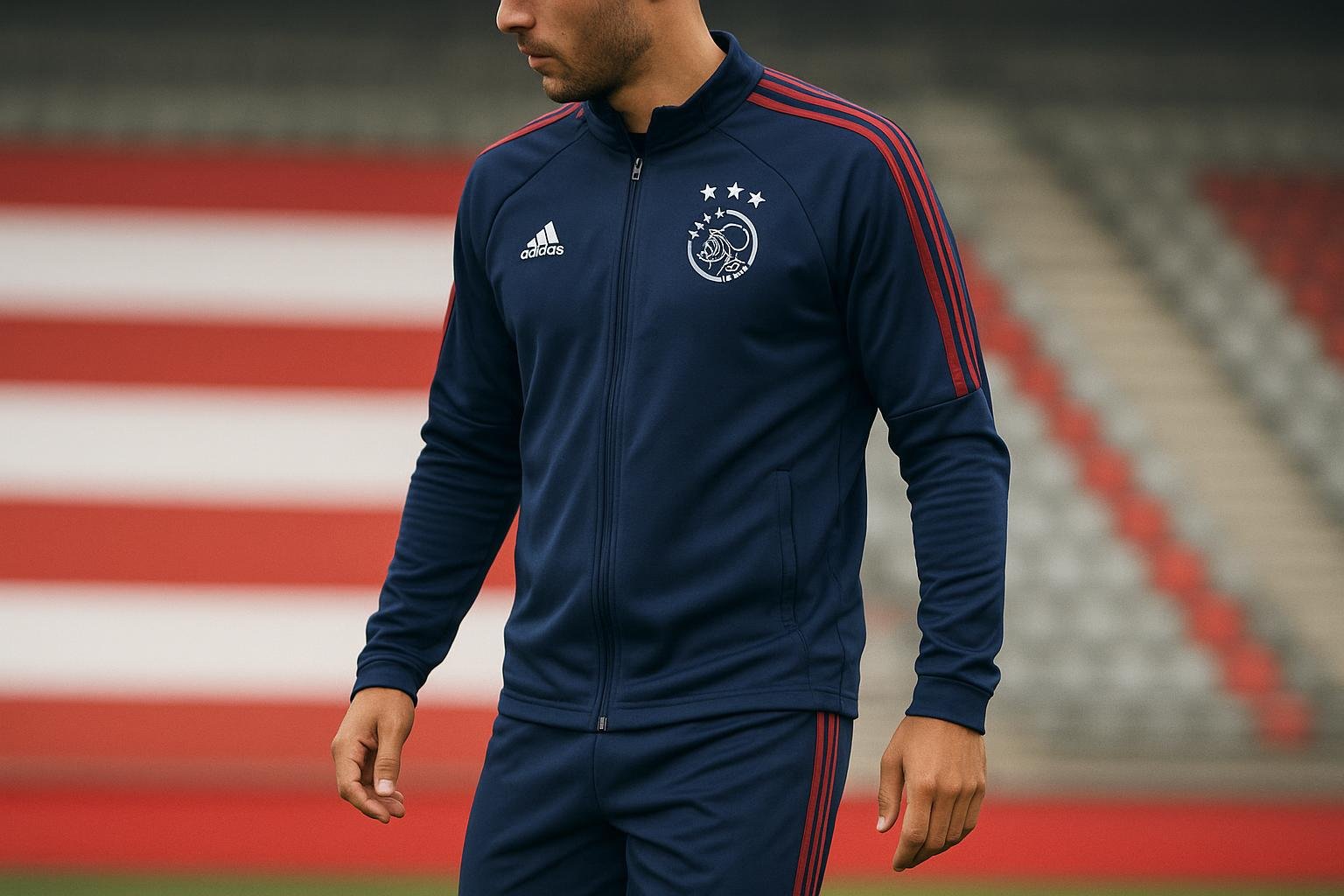 Jorthy Mokio van Ajax tijdens een training op het veld