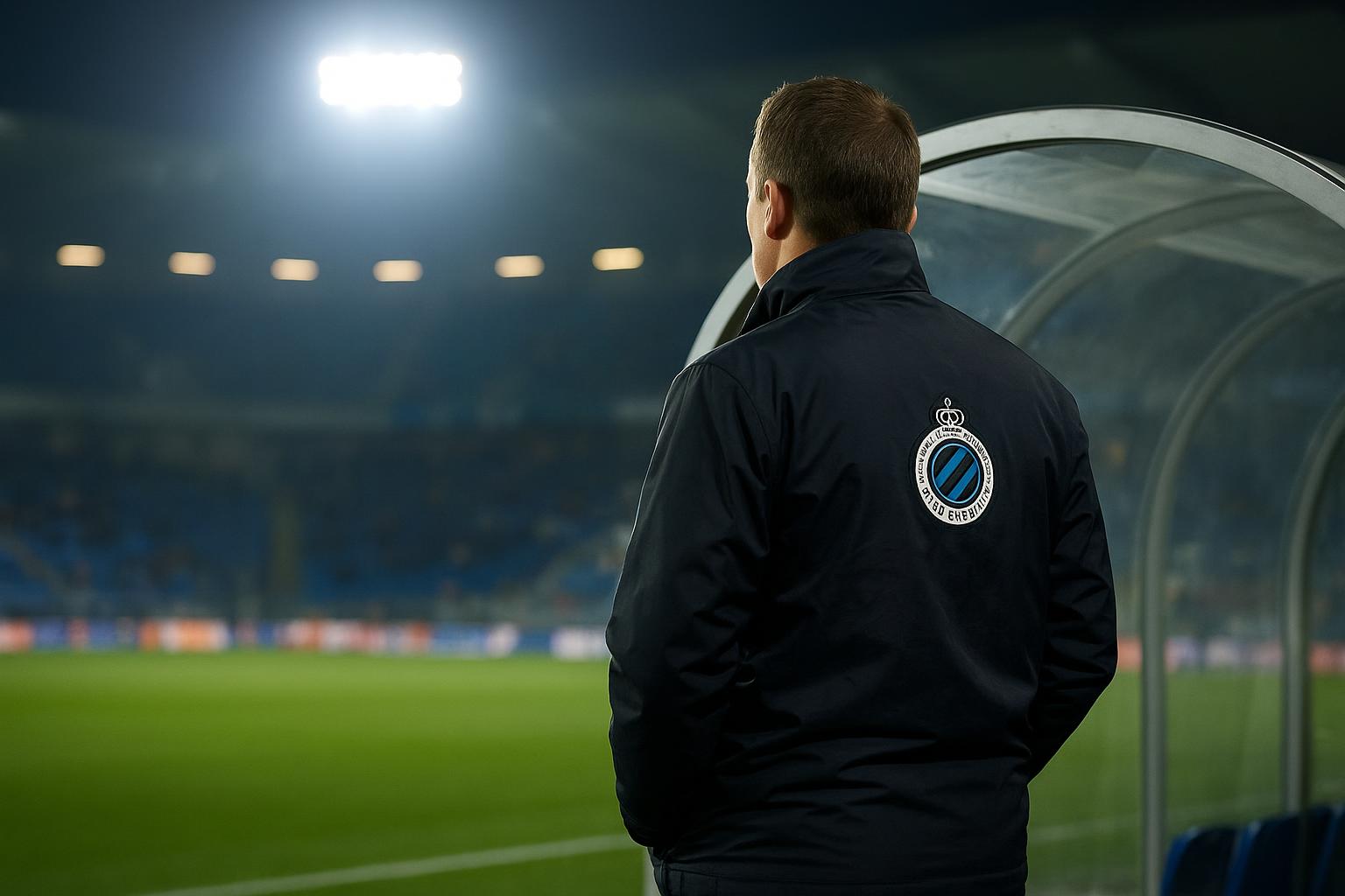 Ivan Leko langs de zijlijn als trainer van Club Brugge tijdens een wedstrijd