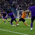 Spelmoment tijdens RSC Anderlecht tegen KV Mechelen in het Lotto Park