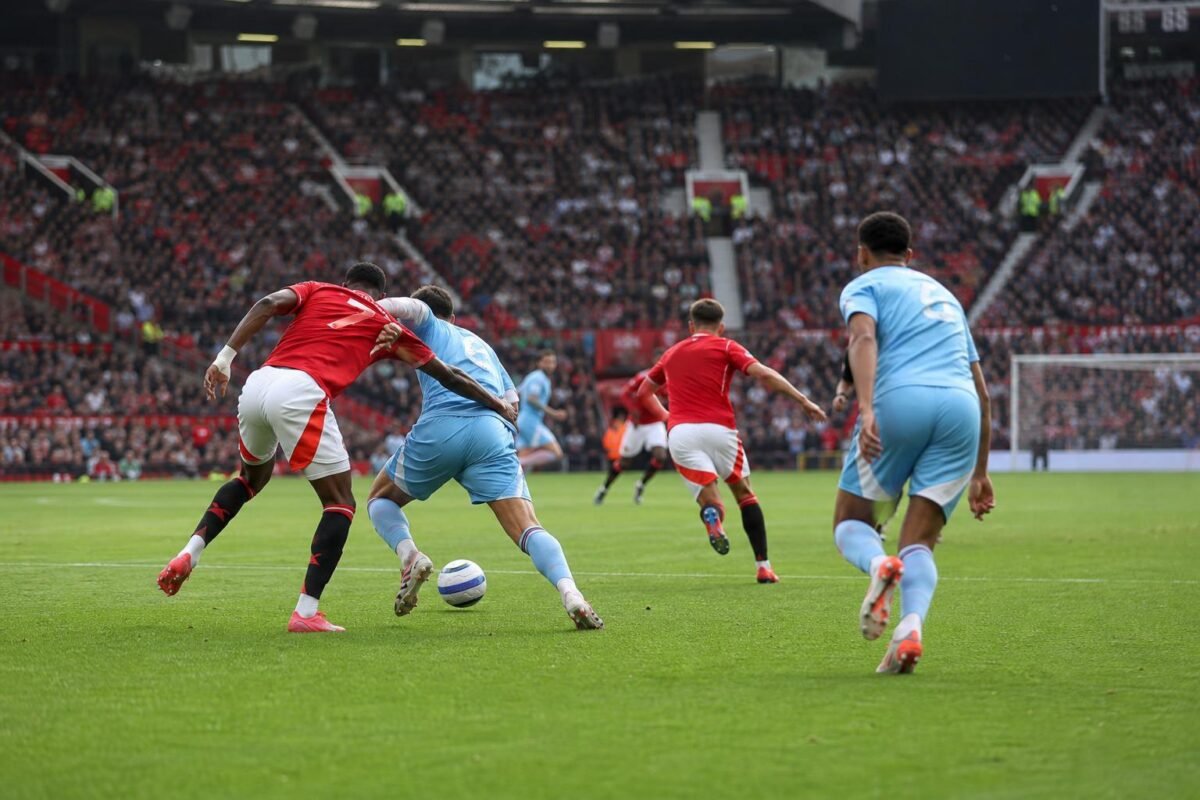Spelmoment uit Manchester United tegen Nottingham Forrest in de Premier League