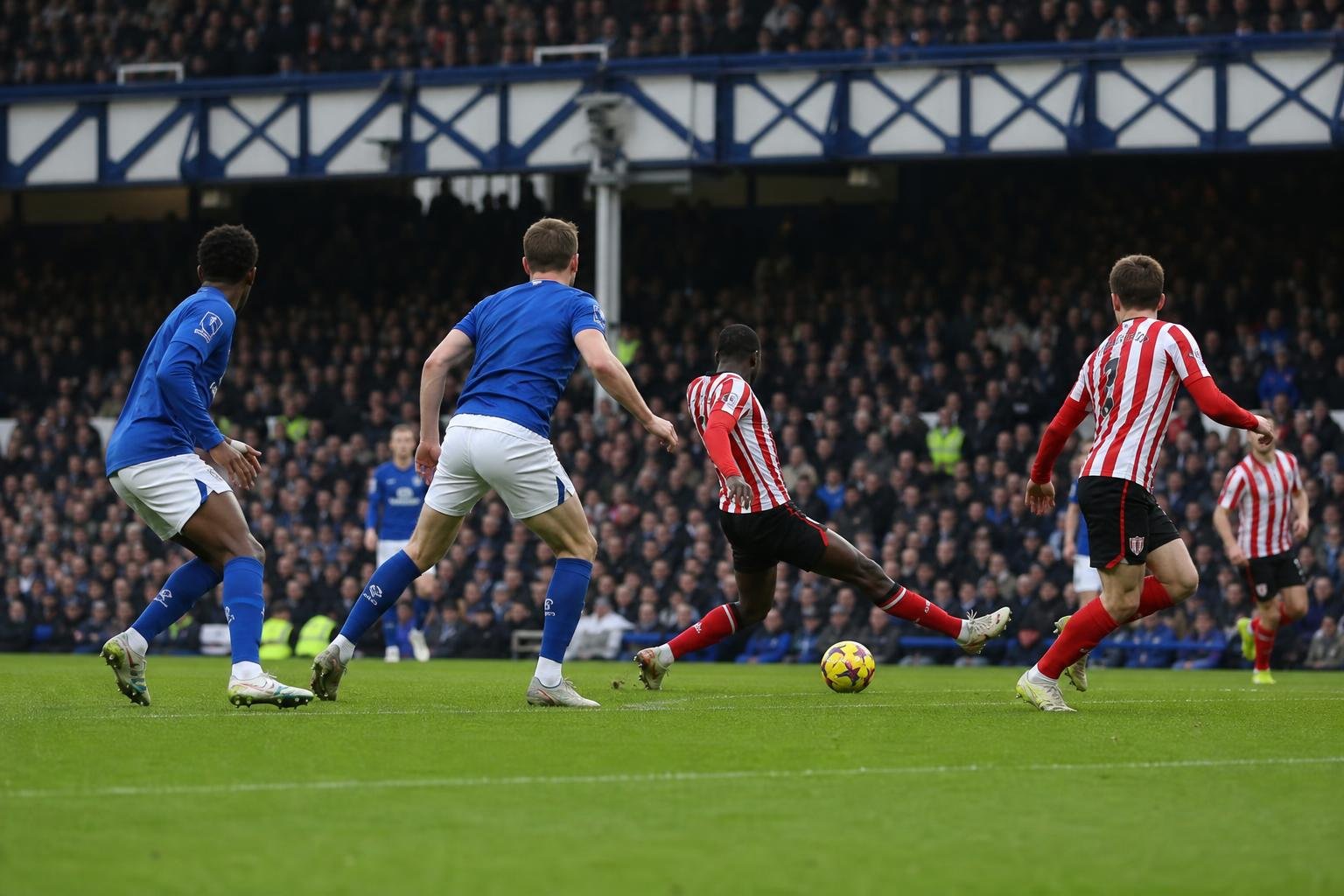 Sfeerbeeld van Everton tegen Sunderland in de Premier League
