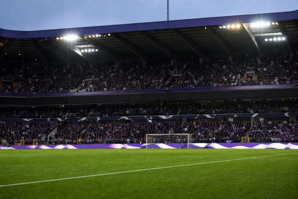 Sfeermoment in Lotto Park tijdens een wedstrijd van RSC Anderlecht