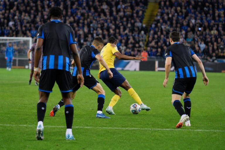 Actiemoment in het Jan Breydelstadion tijdens Club Brugge tegen Union SG