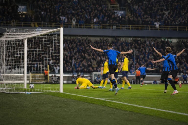 Sfeerbeeld uit Club Brugge tegen Union Saint-Gilloise in een match die eindigde op 5-0.