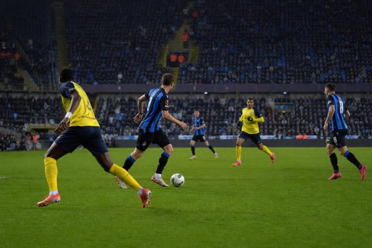 Sfeerbeeld in het Jan Breydelstadion tijdens Club Brugge tegen Union SG