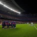 Sfeerbeeld in Camp Nou tijdens een emotionele avond bij FC Barcelona