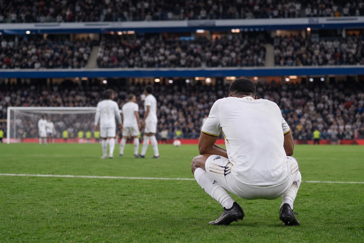 Dani Carvajal in Real Madrid-tenue tijdens een wedstrijd in het Santiago Bernabéu