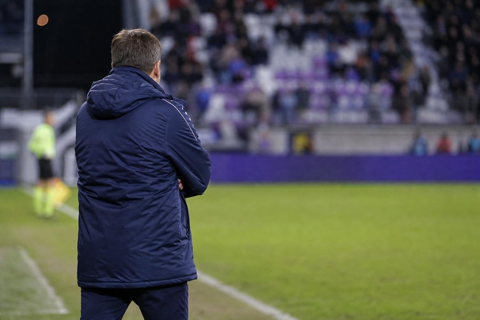 Stijn Stijnen bij Patro Eisden tijdens een moment langs het veld