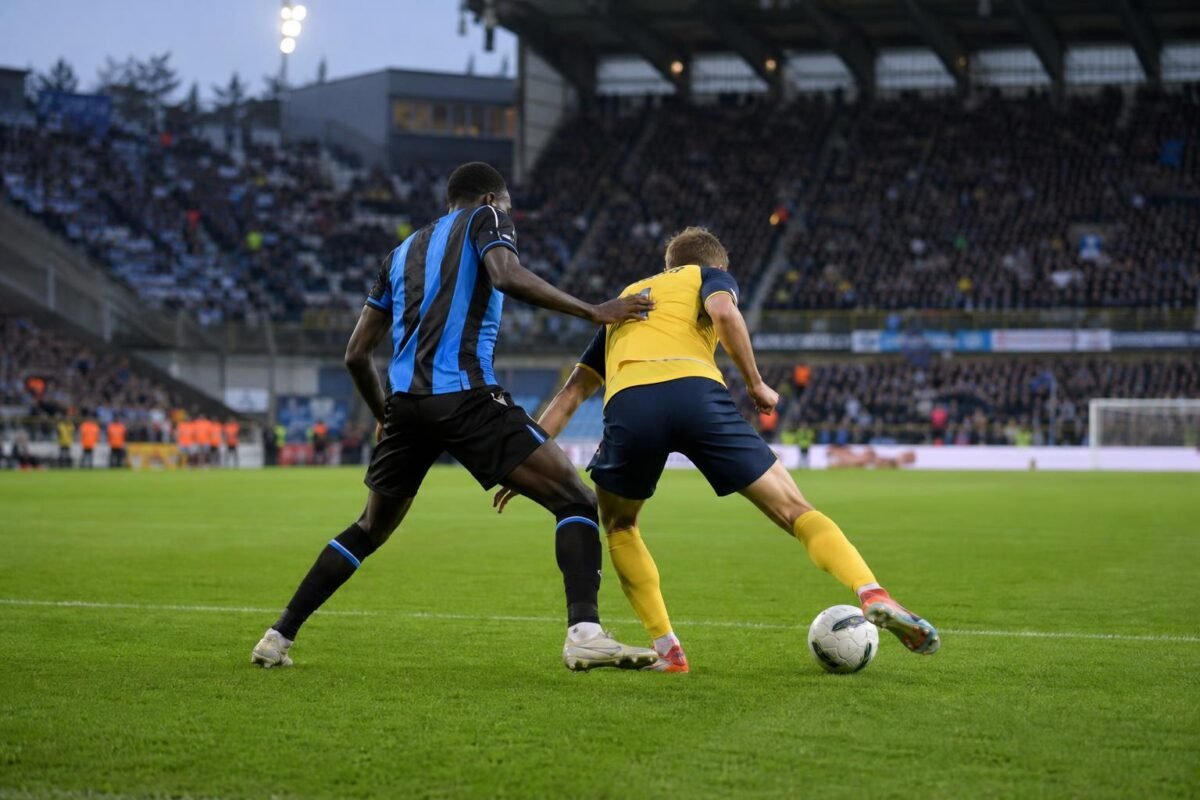 Actiebeeld uit Club Brugge tegen Union Saint-Gilloise in het Jan Breydelstadion