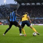 Actiebeeld uit Club Brugge tegen Union Saint-Gilloise in het Jan Breydelstadion