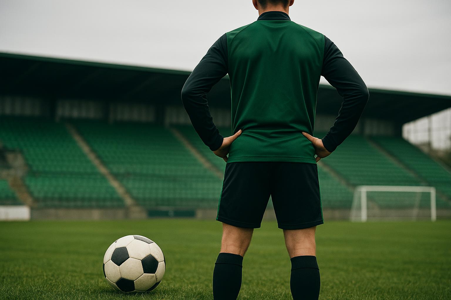 Training bij Cercle Brugge met spelers in groen-zwarte uitrusting