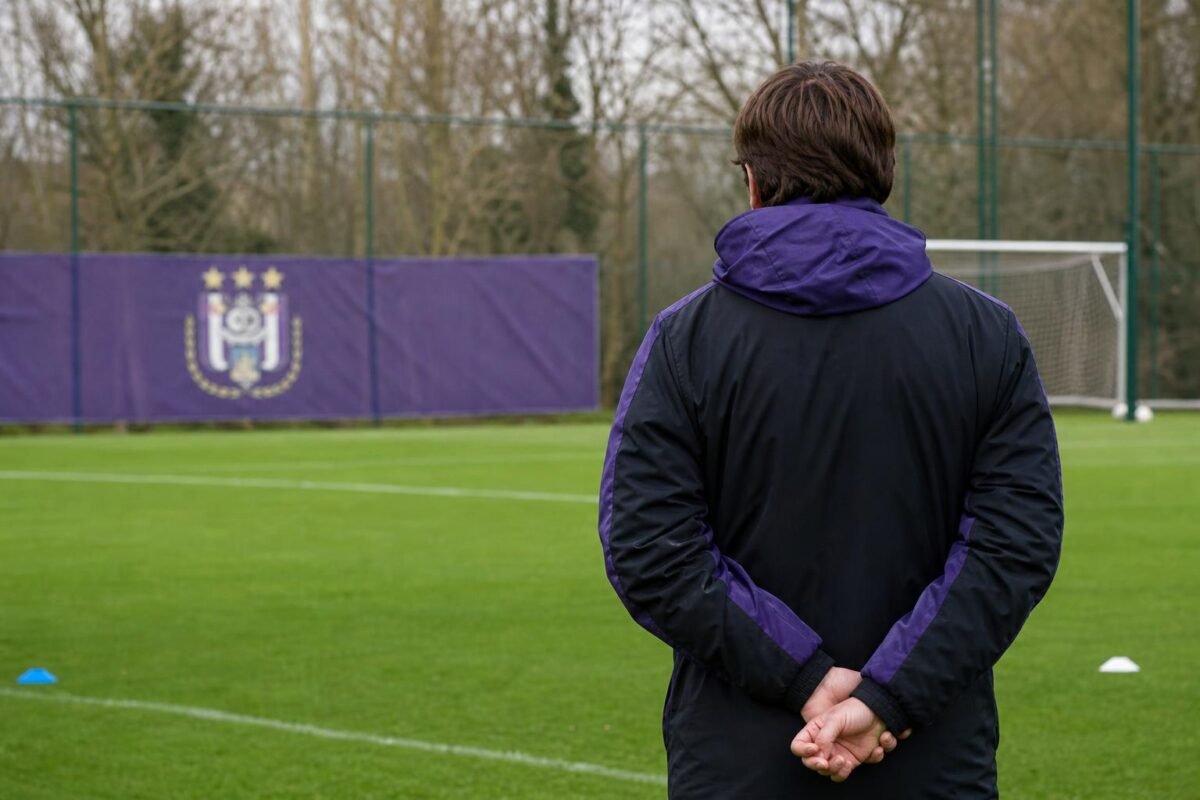 Guillaume Gillet in een Anderlecht-context op Neerpede rond jeugdwerking