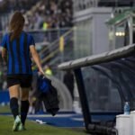 Tessa Wullaert tijdens een wedstrijd in Inter-shirt