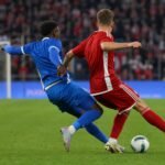 Wedstrijdbeeld tijdens Standard tegen KRC Genk in de Europese play-offs