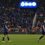 Spelers van Union SG druipen af in het Jan Breydelstadion na de 5-0 tegen Club Brugge