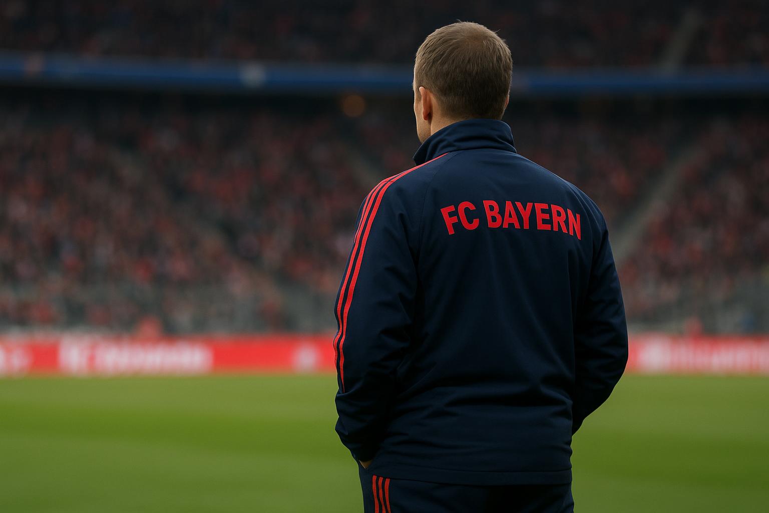 Vincent Kompany langs de zijlijn bij Bayern München in een wedstrijdcontext