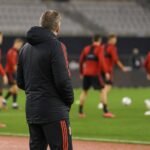 Rudi Garcia langs de zijlijn bij de Rode Duivels in aanloop naar het WK