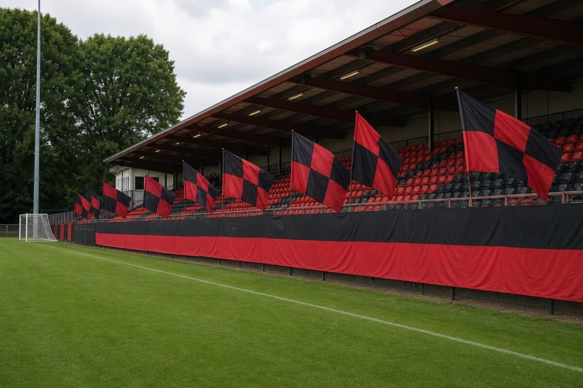 Sfeerbeeld rond Sporting Hasselt na het nieuws over de proflicentie en promotie naar 1B