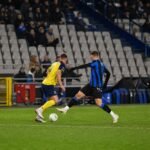 Spelmoment tijdens Club Brugge tegen Union in het Jan Breydelstadion