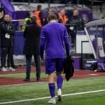 Thorgan Hazard in het shirt van RSC Anderlecht tijdens een wedstrijd in het Lotto Park