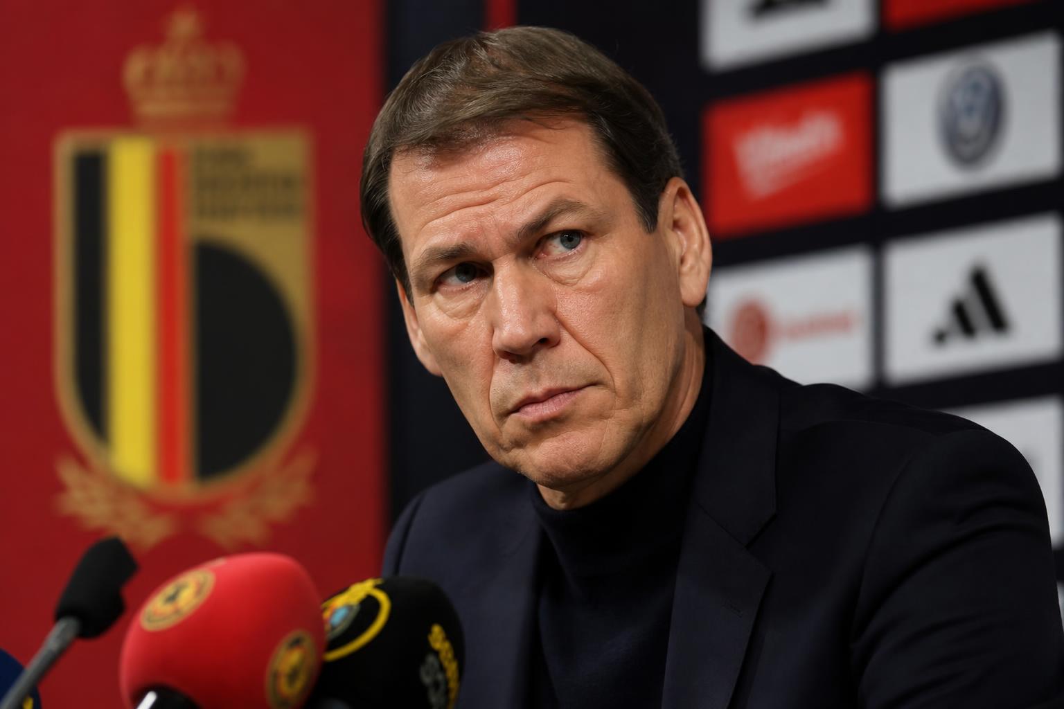 Rudi Garcia tijdens een gespannen moment bij de Rode Duivels