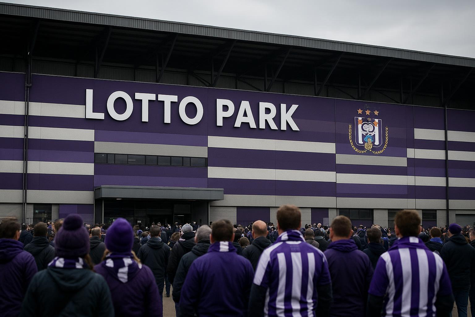 Sfeerbeeld rond RSC Anderlecht in het Lotto Park met focus op de toekomst van Vincent Kompany