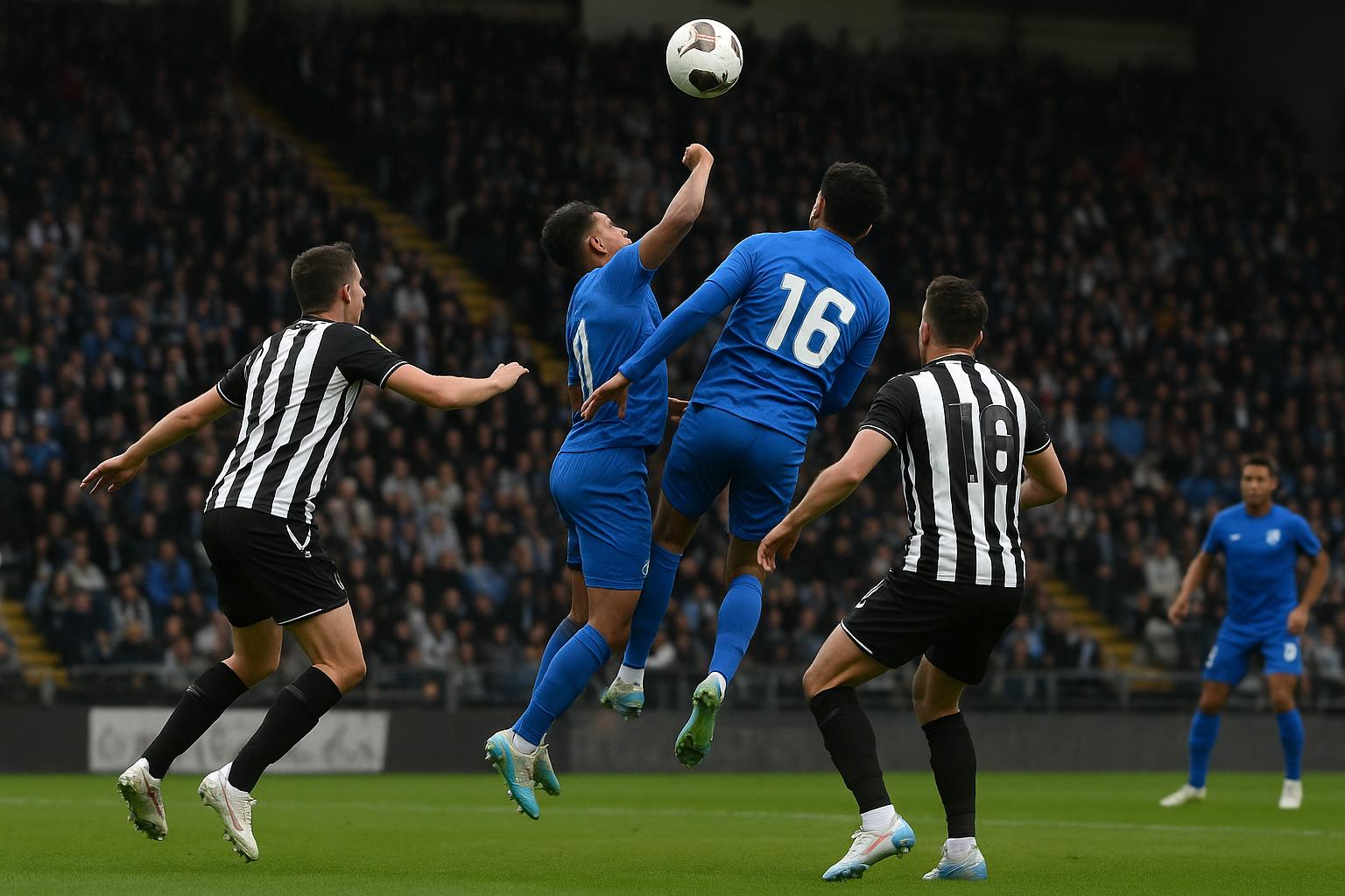 Spelbeeld van Sporting Charleroi tegen KRC Genk op Mambourg in de Europe Play-Offs