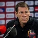 Rudi Garcia tijdens een persmoment bij de Rode Duivels