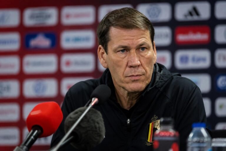 Rudi Garcia tijdens een persmoment bij de Rode Duivels