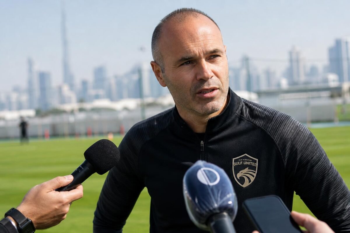 Andrés Iniesta begint als trainer bij Gulf United in Dubai