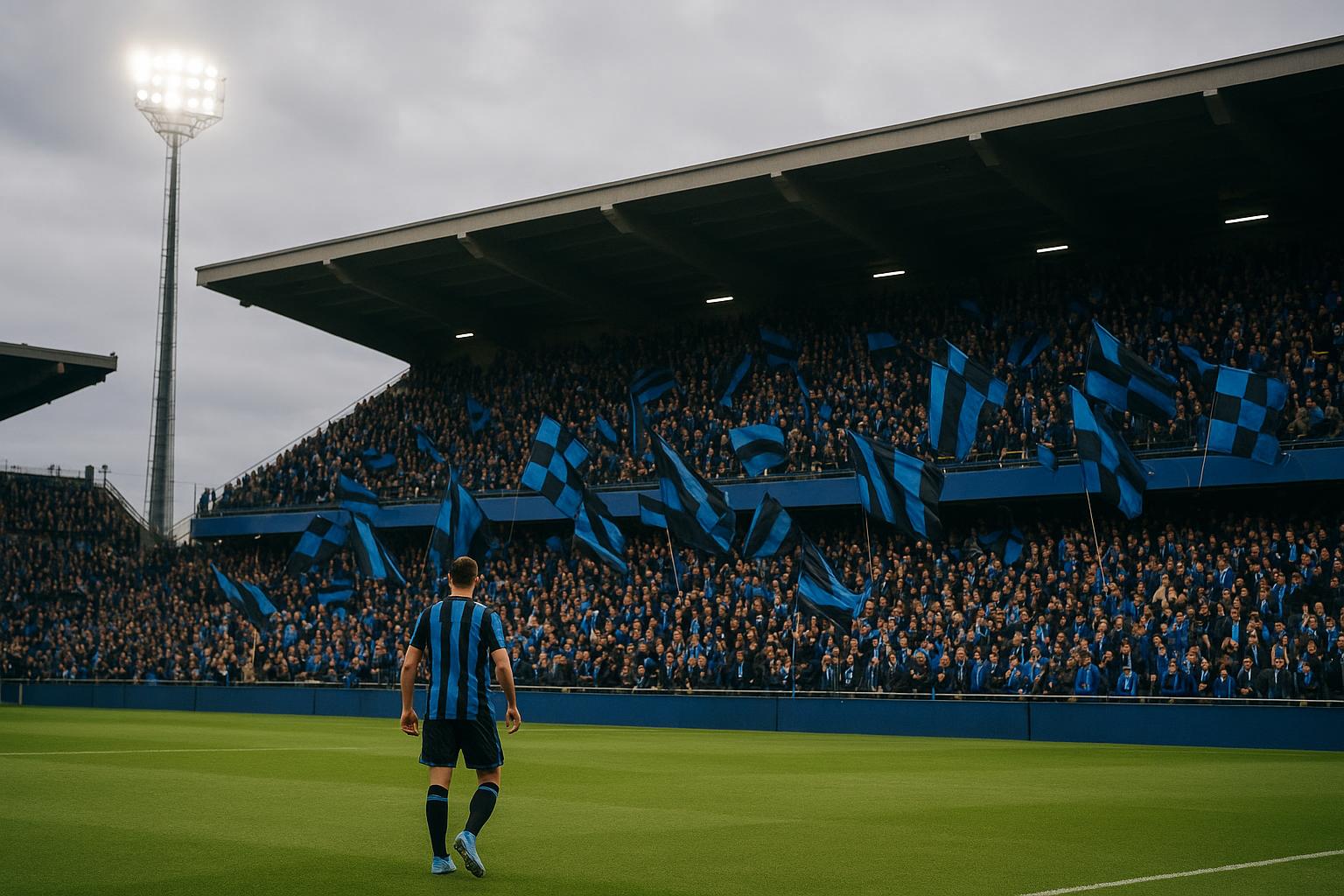 Sfeerbeeld in het Jan Breydelstadion tijdens een wedstrijd van Club Brugge