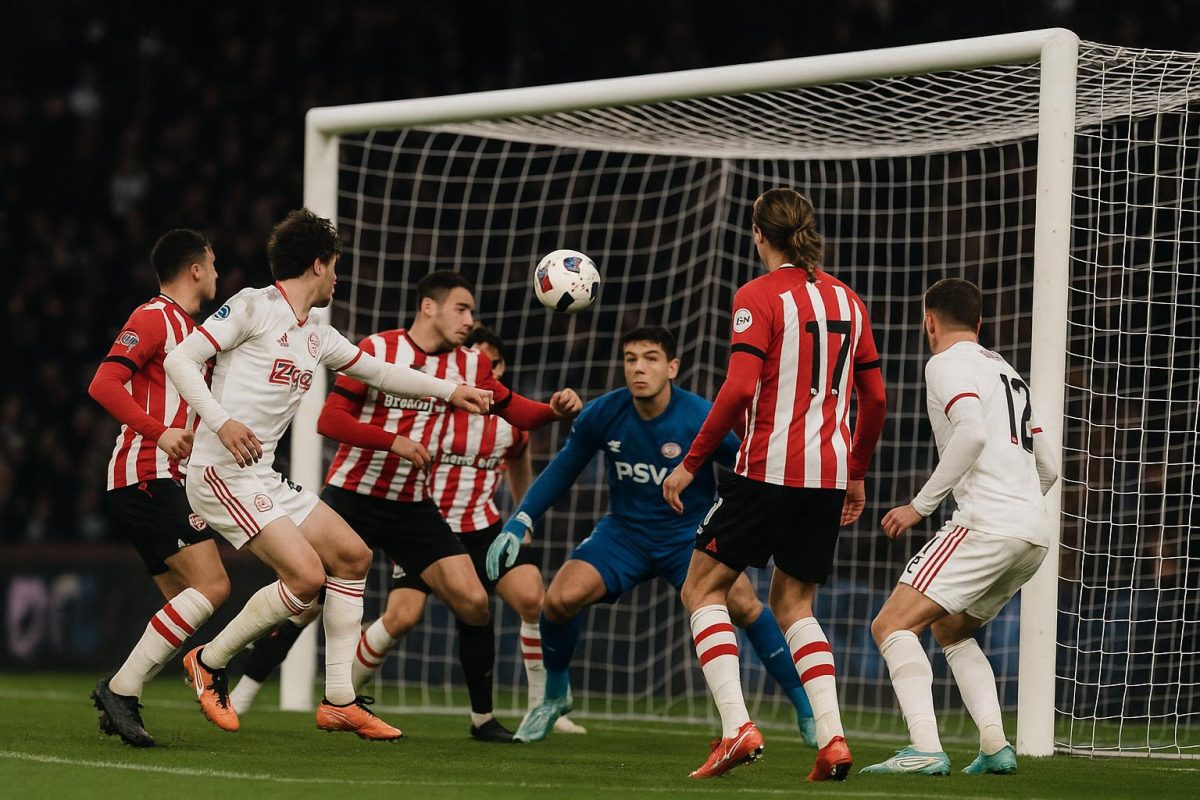 Ajax-speler viert de late 2-2 tegen PSV in een competitietopper