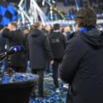 Sfeerbeeld van Club Brugge-supporters tijdens een titelviering
