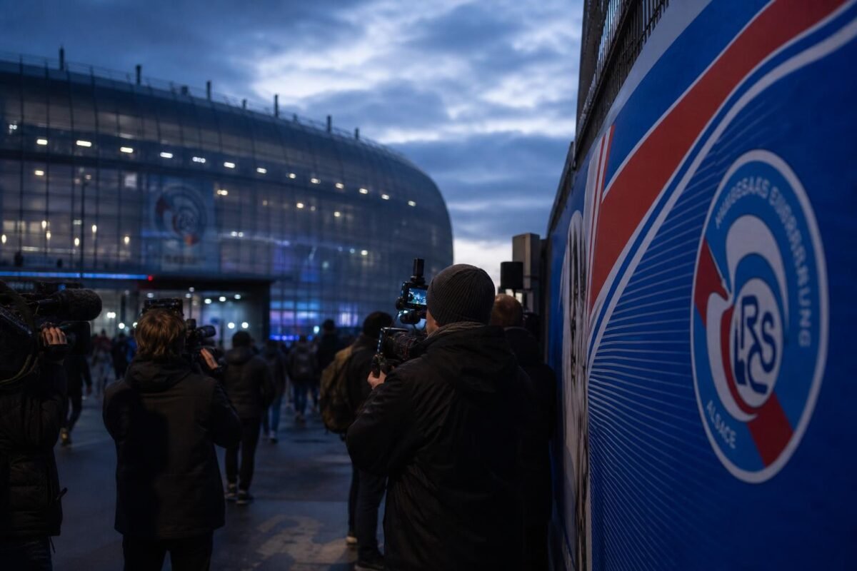 Sfeerbeeld van een mogelijke transferpiste rond Julien Duranville en Strasbourg.