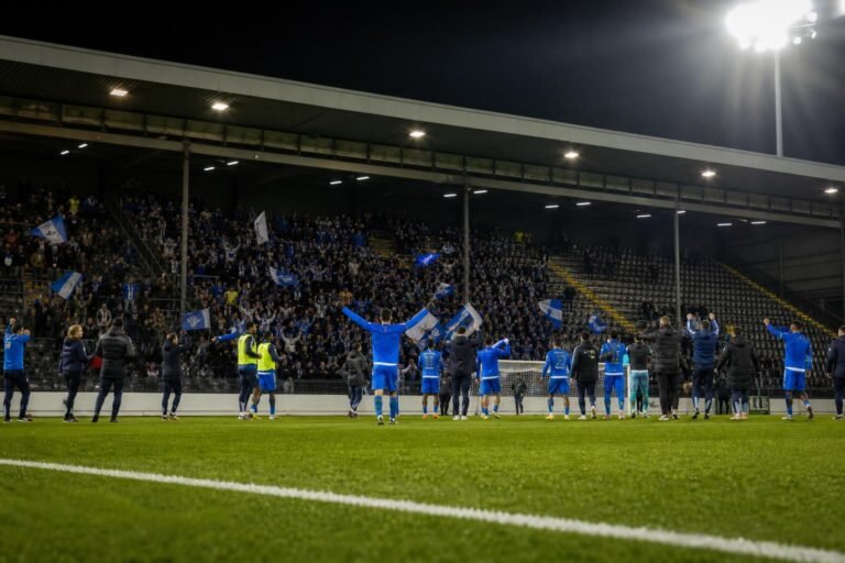 KRC Genk viert voorzichtig na een belangrijke zege in de Europe Play-offs