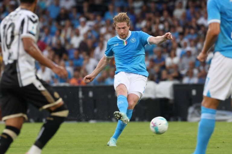 Kevin De Bruyne in actie voor SSC Napoli tegen Udinese
