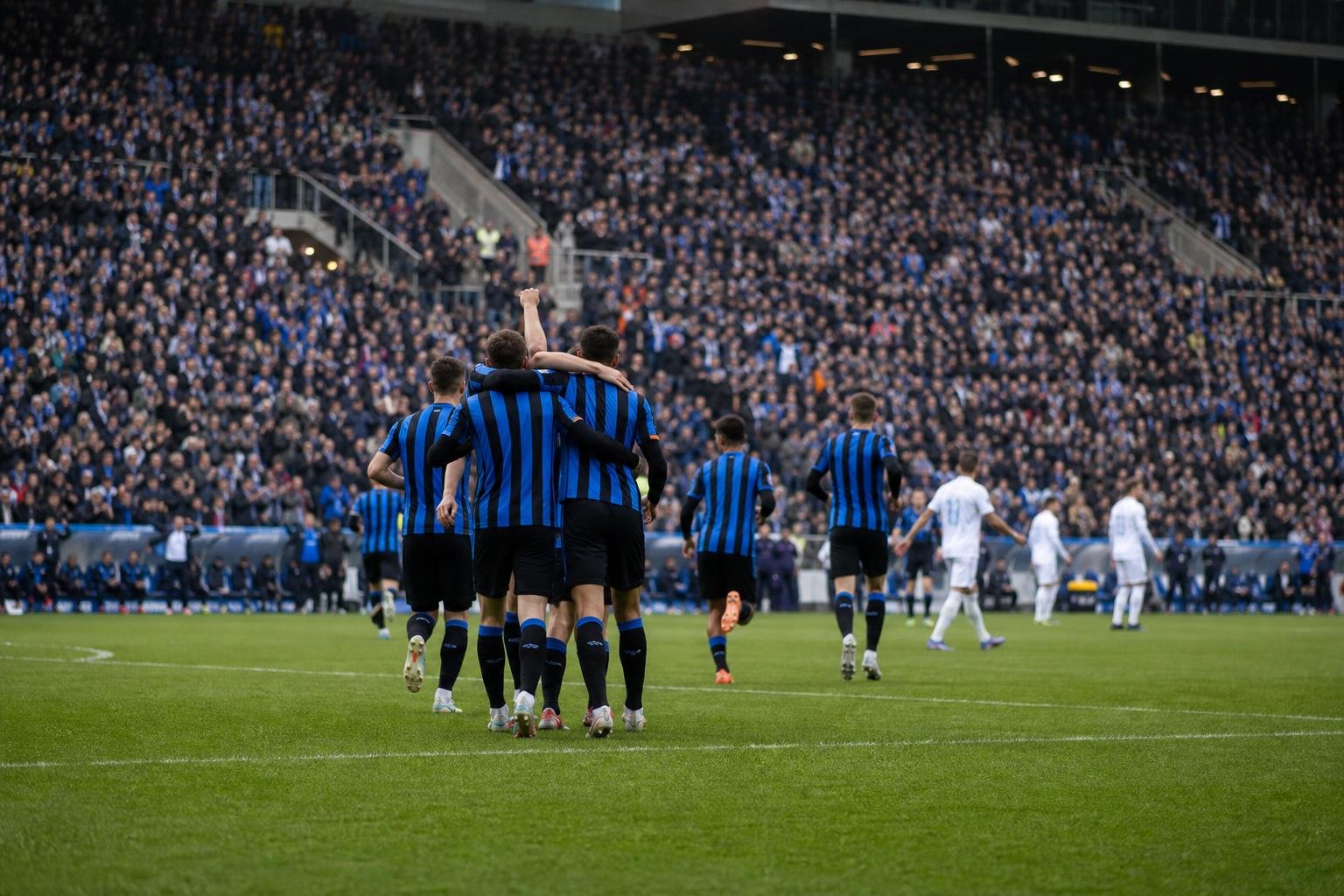 Wedstrijdactie tussen Club Brugge en KAA Gent