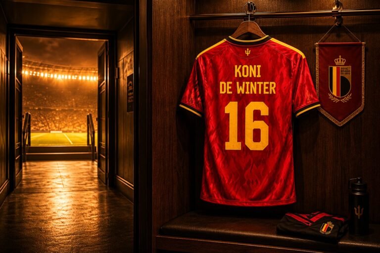 Rode Duivels-tenue van Koni De Winter